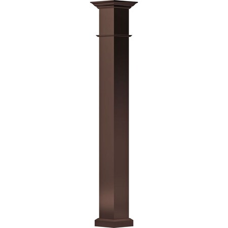 Ekena Millwork 6" x 8' Endura-Aluminum Wellington Style Column, Square Shaft (Load-Bearing 12,000 lbs) Non-Tapered EA0608ENPSBWEWE